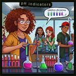 Students testing the pH of solutions.